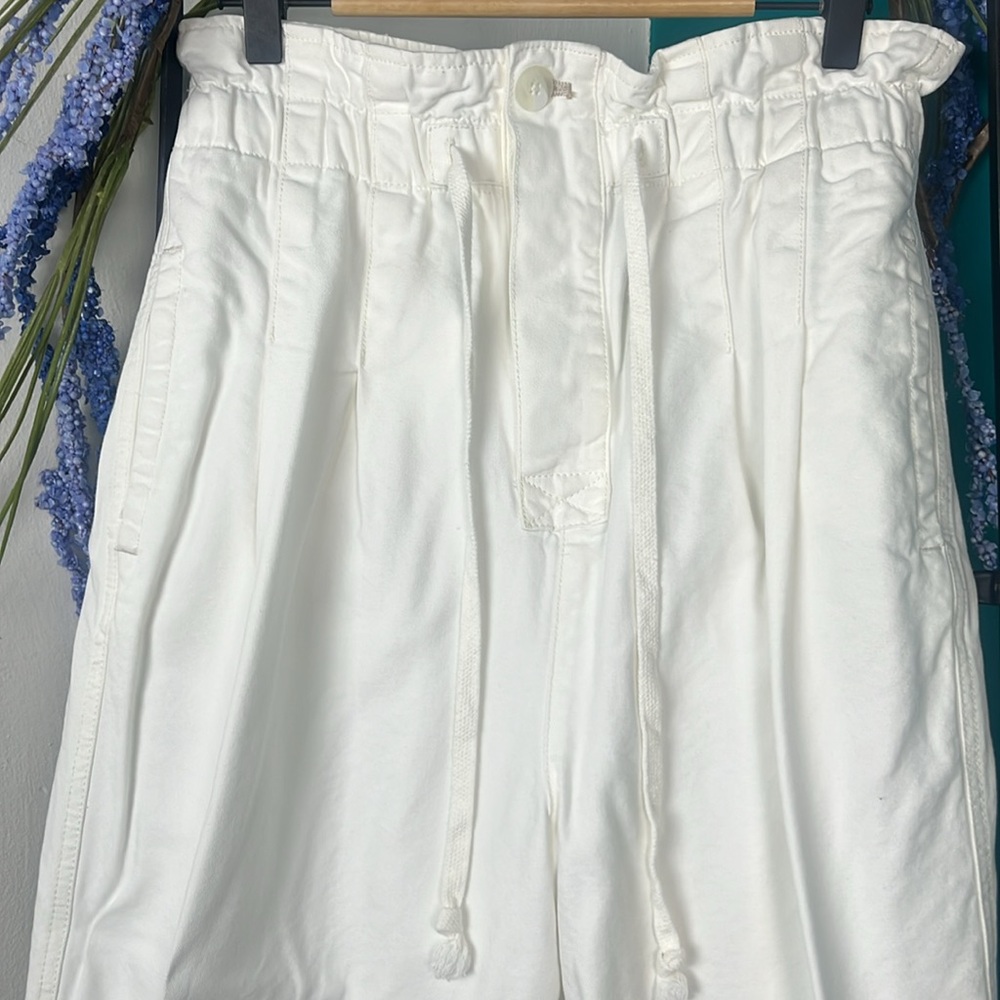 Free People Size S Margate Pleated Trouser Pant in White OB934529 - Picture 6 of 6
